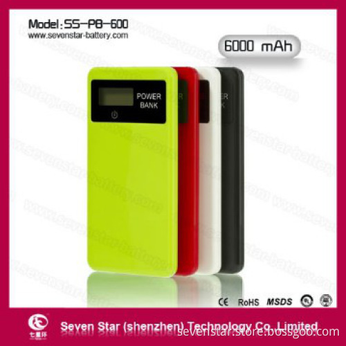 6000mAh Power Bank with LED flashlight mini power bank